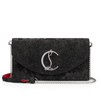 Cross Body Bags Christian Louboutin Loubi54 Creative Piele Cross Body Bags Dama Negrii Argintii | RO43642