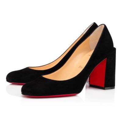 Pantofi Cu Toc Christian Louboutin Gennana 85 Veau Velours Pumps Dama Negrii | RO19403