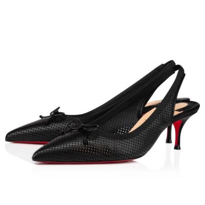 Pantofi Cu Toc Christian Louboutin Hall Sling Pump 55 Nappa Pumps Dama Negrii | RO23251