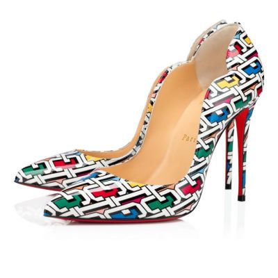 Pantofi Cu Toc Christian Louboutin Hot Chick 100 Lacuita Pumps Dama Colorati | RO54410