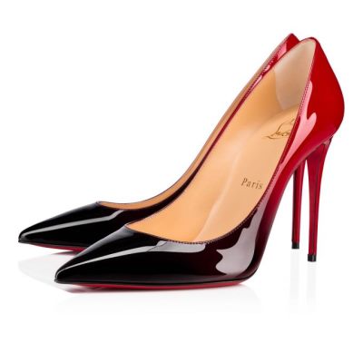 Pantofi Cu Toc Christian Louboutin Kate 100 100 Lacuita Pumps Dama Negrii Rosii | RO20678