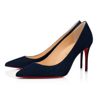 Pantofi Cu Toc Christian Louboutin Kate 085 85 Marine Veau Velours Pumps Dama Bleumarin | RO76314