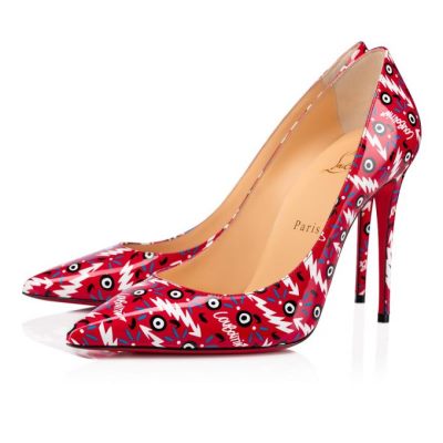 Pantofi Cu Toc Christian Louboutin Kate 100 Lacuita Pumps Dama Rosii | RO98906