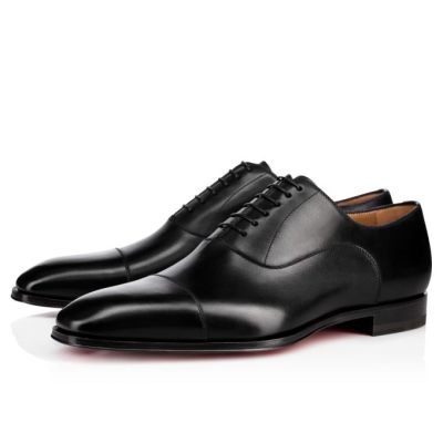 Pantofi Oxford Christian Louboutin Cousin Greg 000 Calf Oxford Barbati Negrii | RO60026