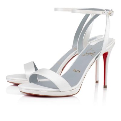 Sandale Christian Louboutin Loubi Queen 100 100 Sandals Dama Albi Albastri | RO53330