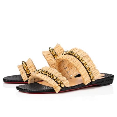 Sandale Christian Louboutin Marivodou Calf Sandals Dama Negrii Bej | RO69113